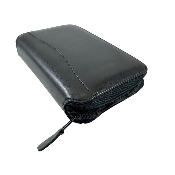 Franklin Quest Pocket Planner 6 Ring Black Leather Binder Organizer and Inserts - Picture 2 of 11